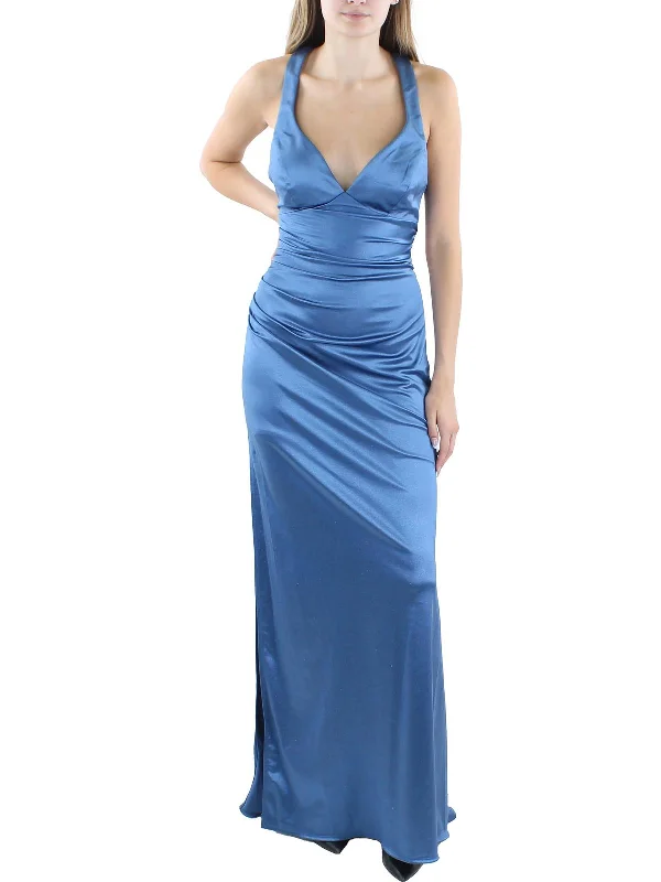 Juniors Womens Glitter Polyester Evening Dress