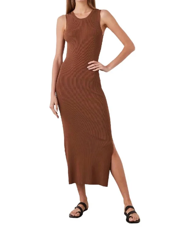 Syd Midi Dress In Toffee