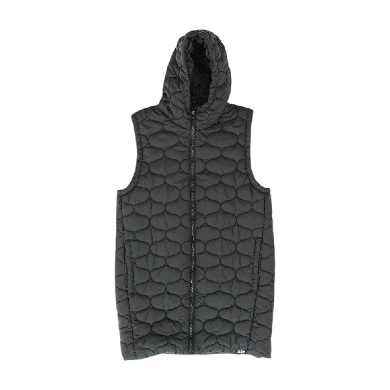 Black Solid Puffer Vest