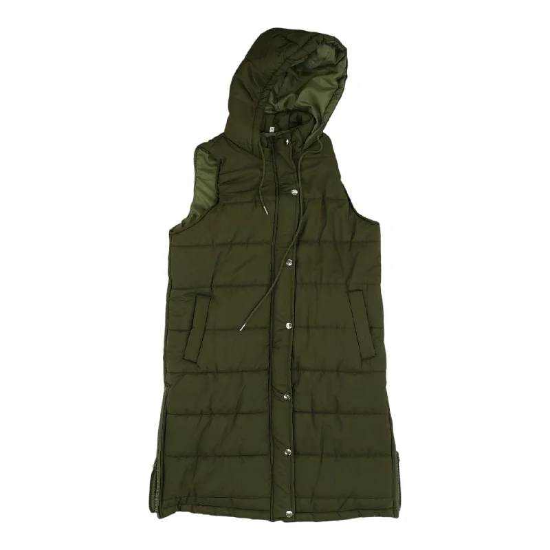 Olive Solid Puffer Vest