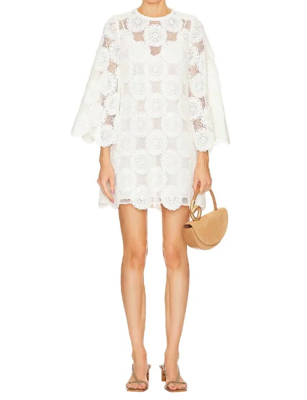 Junie Lace Tunic Dress In Ivory