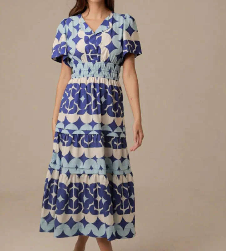 Midi Dress In Blue