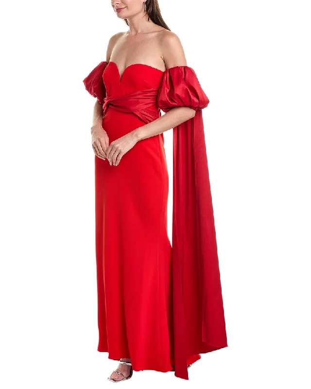 Badgley Mischka Twisted Waist Gown