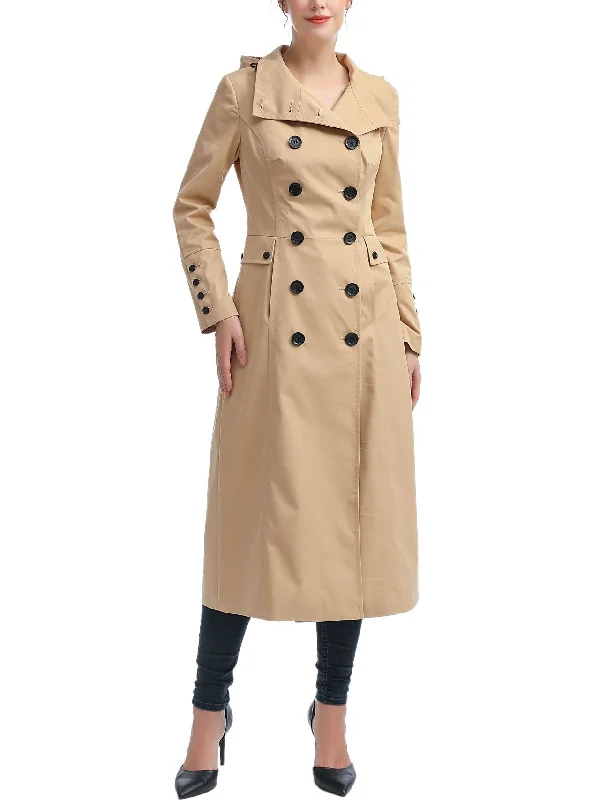 Women's Kelly Water-Resistant Hooded Maxi Trench Coat