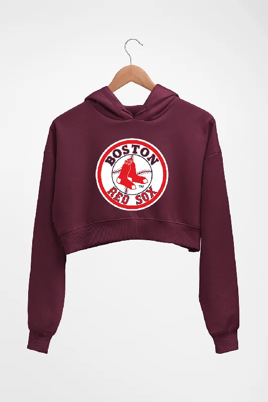 Boston Red Sox Baseball Crop HOODIE FOR WOMEN