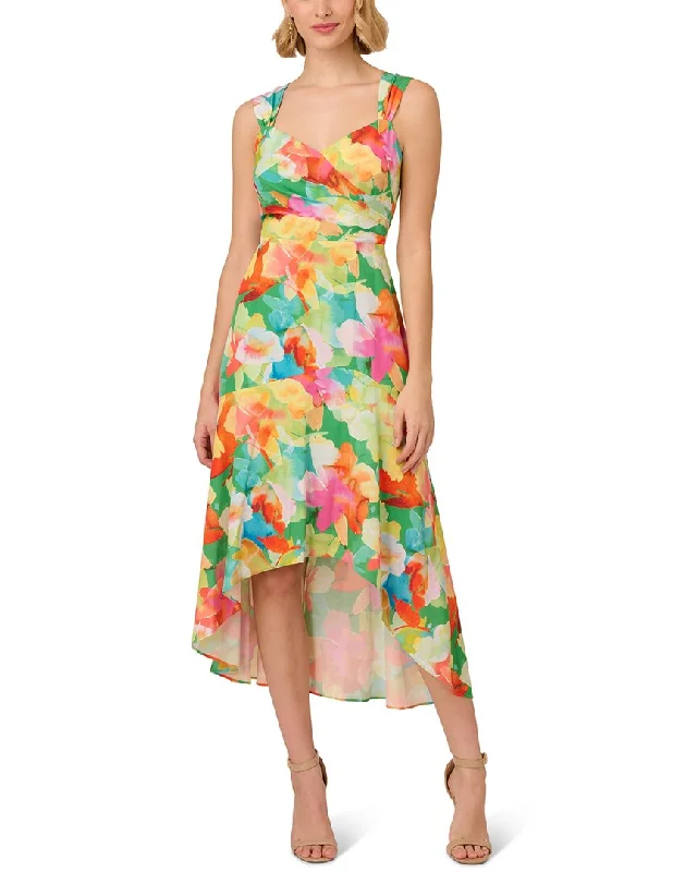 Adrianna Papell Printed Hi-Low Dress