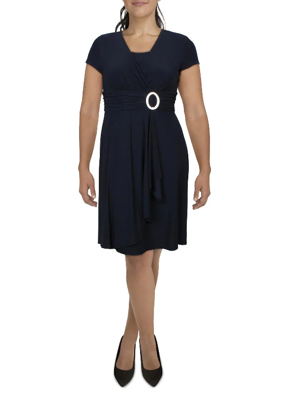 Womens Matte Jersey Embellished Cocktail Dress