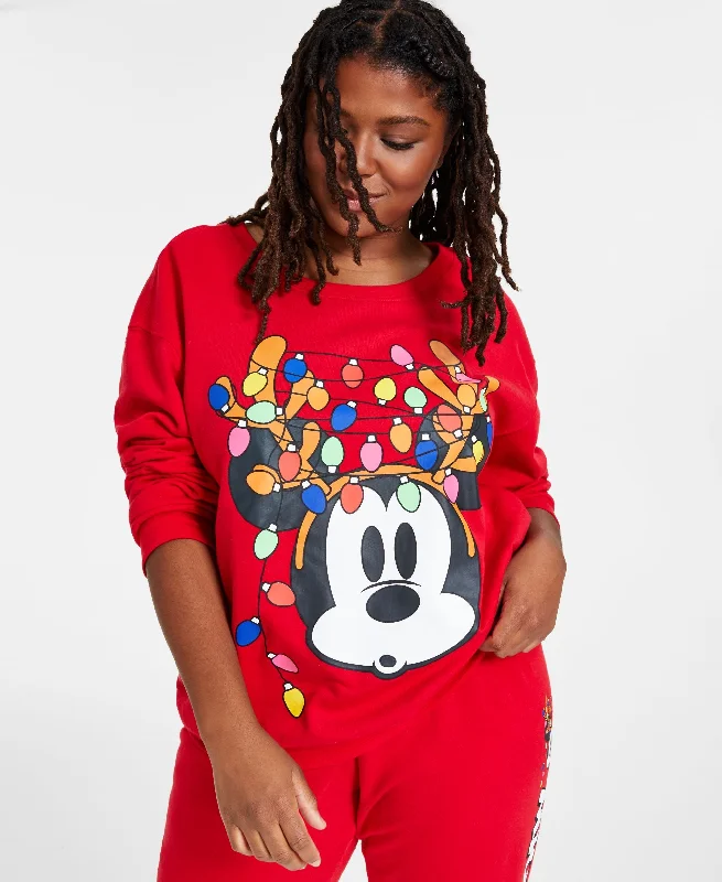 Trendy Plus Size Mickey Lights Graphic Sweatshirt