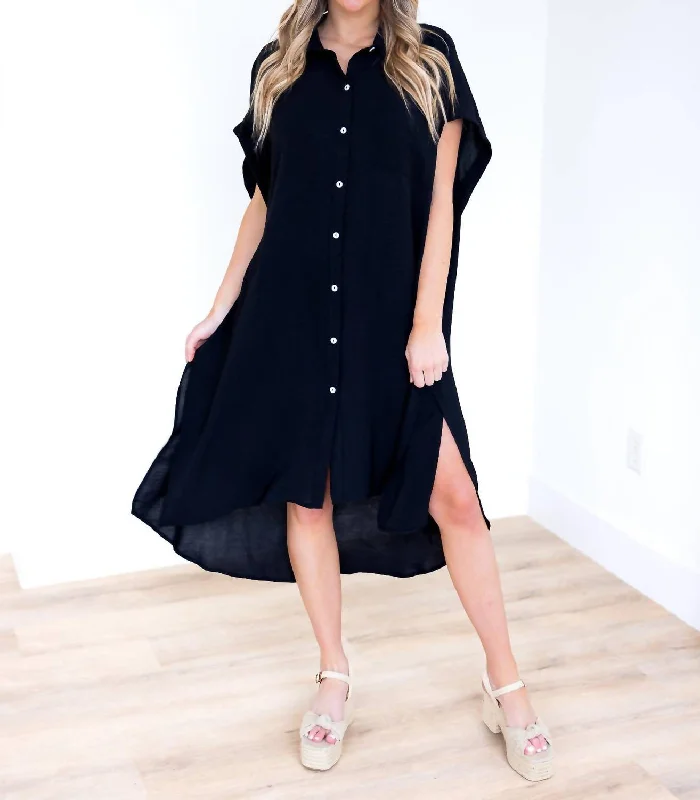 Moments Last Forever Midi Dress In Black