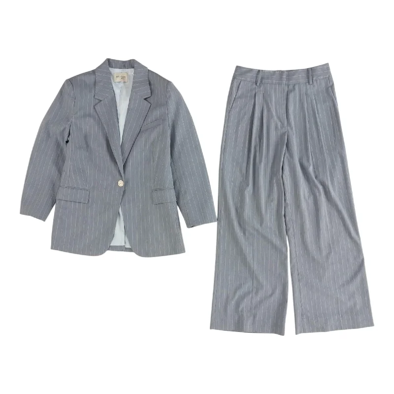 Blue Striped Blazer and Pant Set