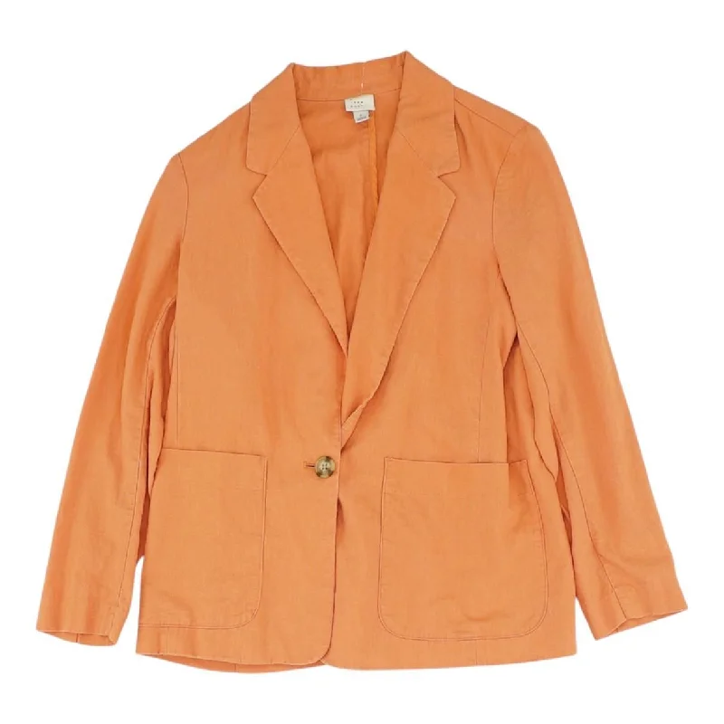 Orange Solid Blazer