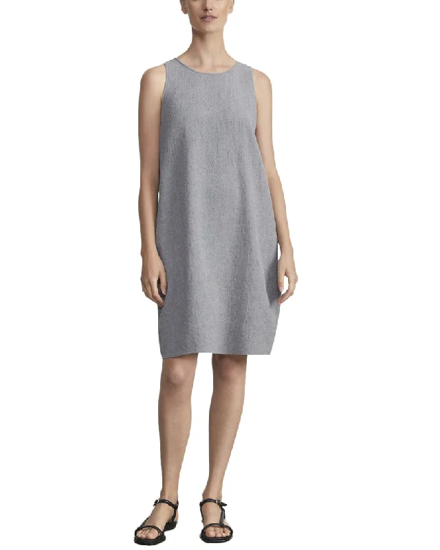 Lafayette 148 New York Racerback Sleeveless Linen Dress