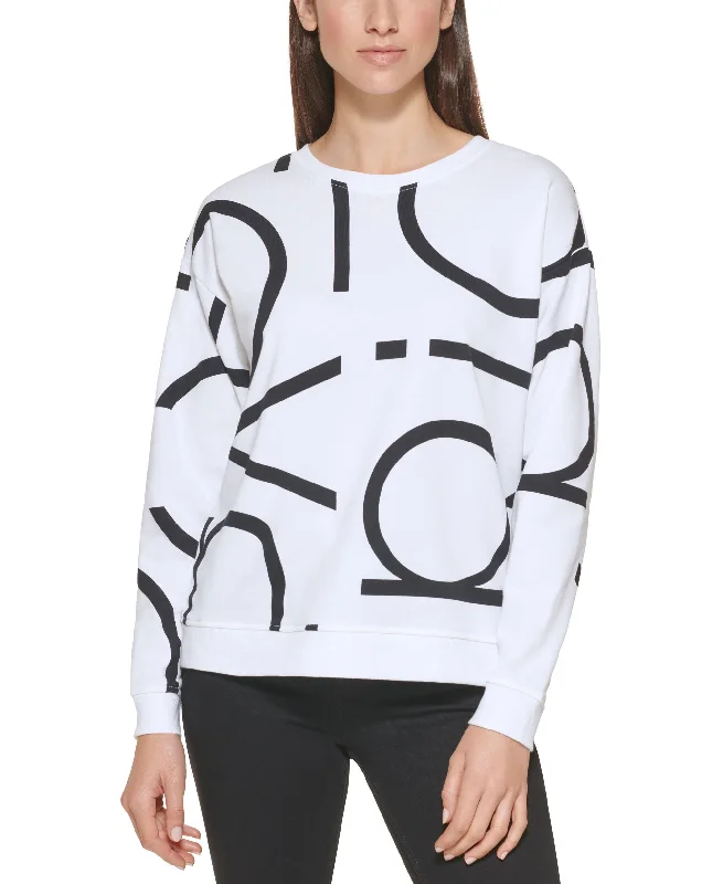 Calvin Klein Allover Logo Print Sweatshirt