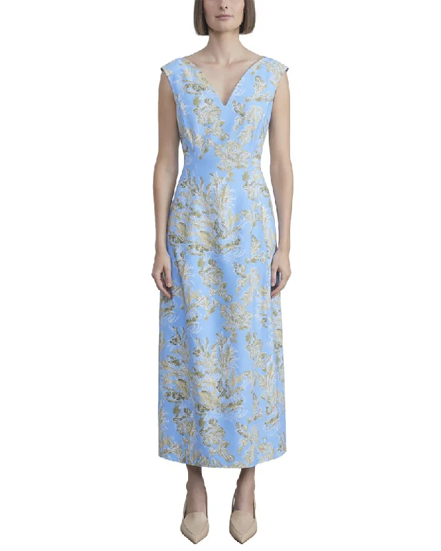 Lafayette 148 New York Sleeveless Portrait Neck Dress