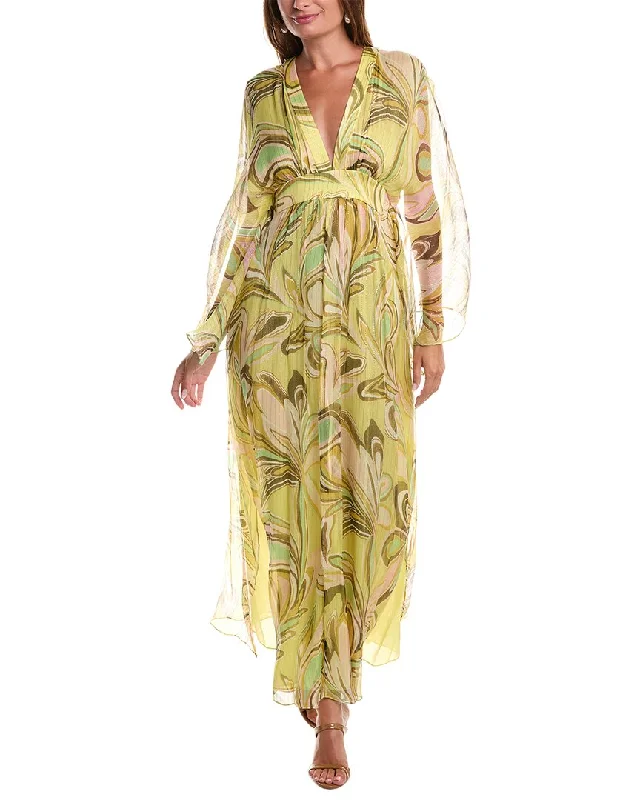 ALEXIS Sydney Silk-Blend Maxi Dress