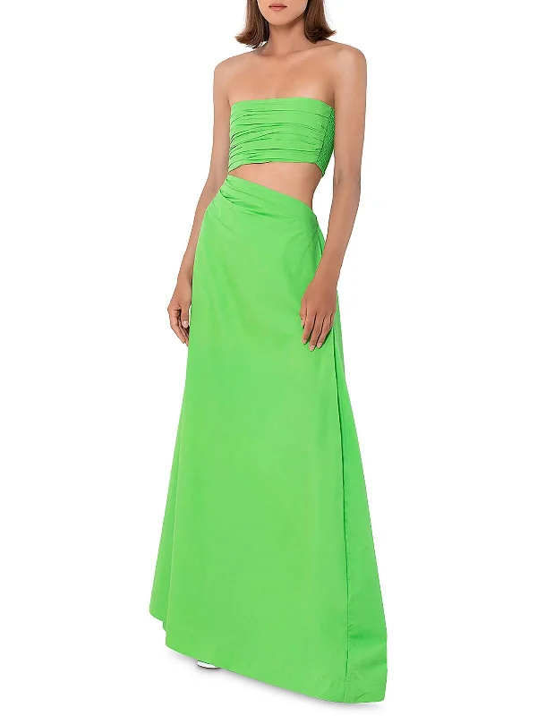 Womens Cotton Asymmetric Maxi Dress