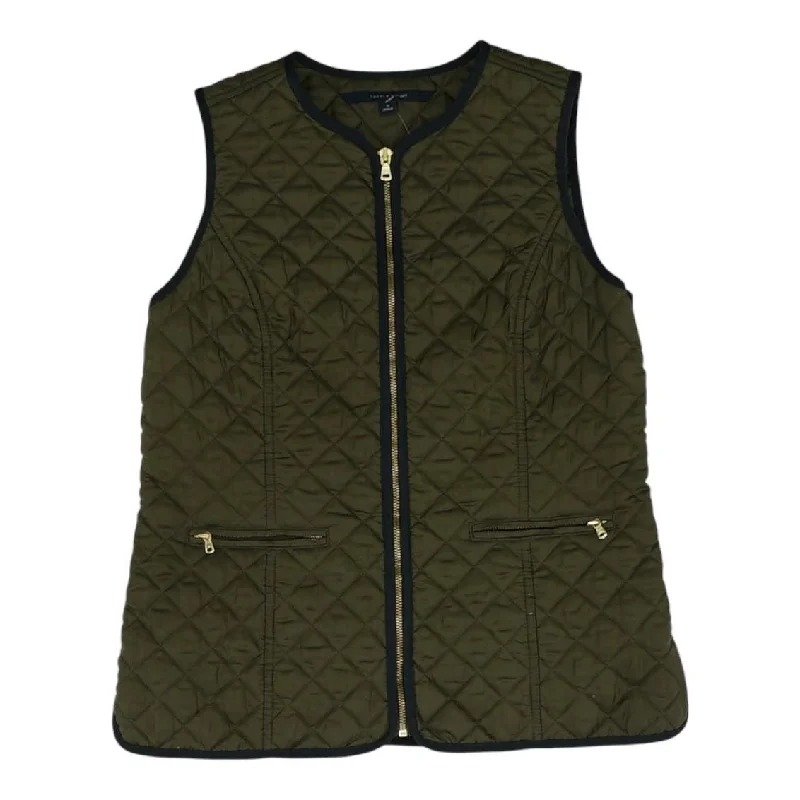 Green Solid Puffer Vest