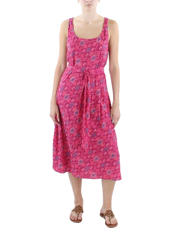 Womens Recycled Polyester Fit & Flare Dress