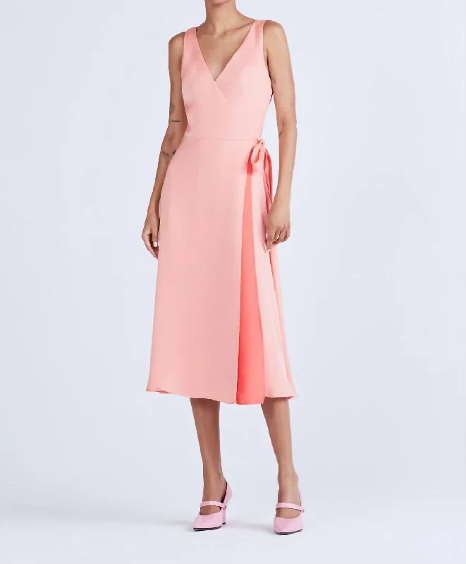 Kathleen Midi Dress In Sunset Sherbet