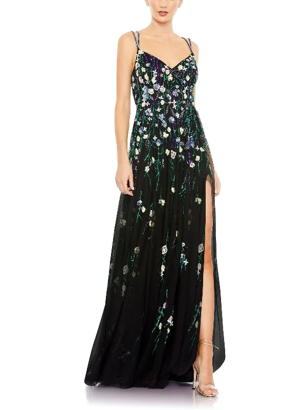 Womens Embellished Formal Evening Dress