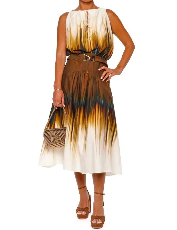 Berta Dress In Tuscan Sunset