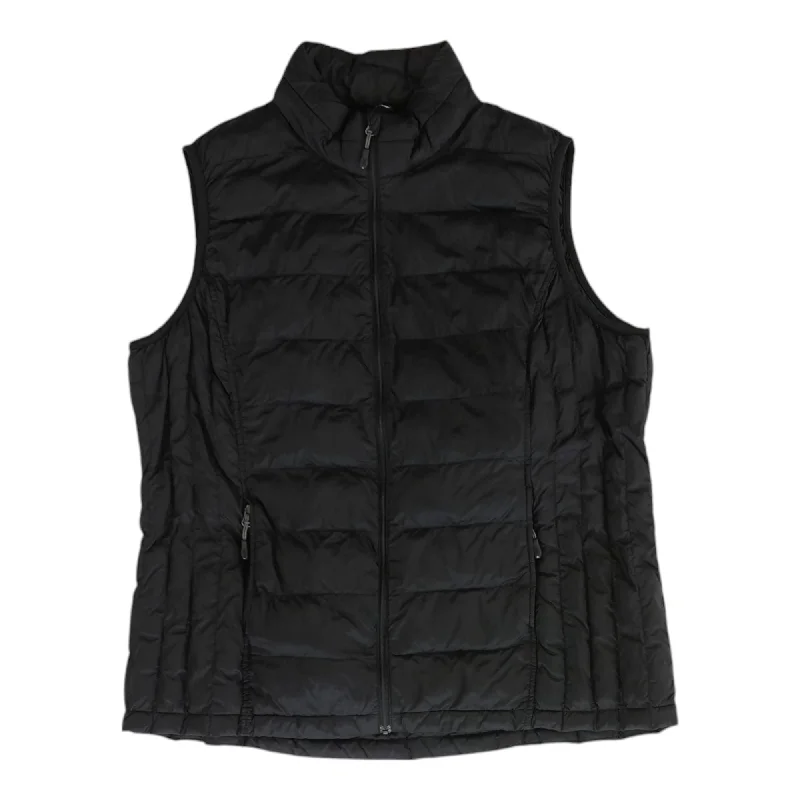 Black Solid Puffer Vest