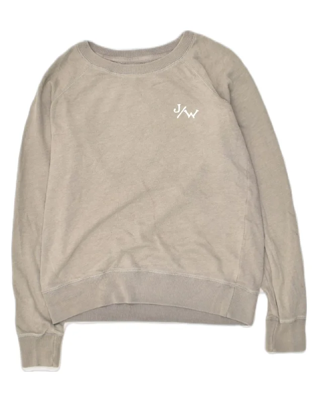 JACK WILLS Womens Sweatshirt Jumper UK 14 Medium Grey Cotton