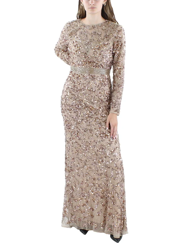 Womens Sequined Evening Dress