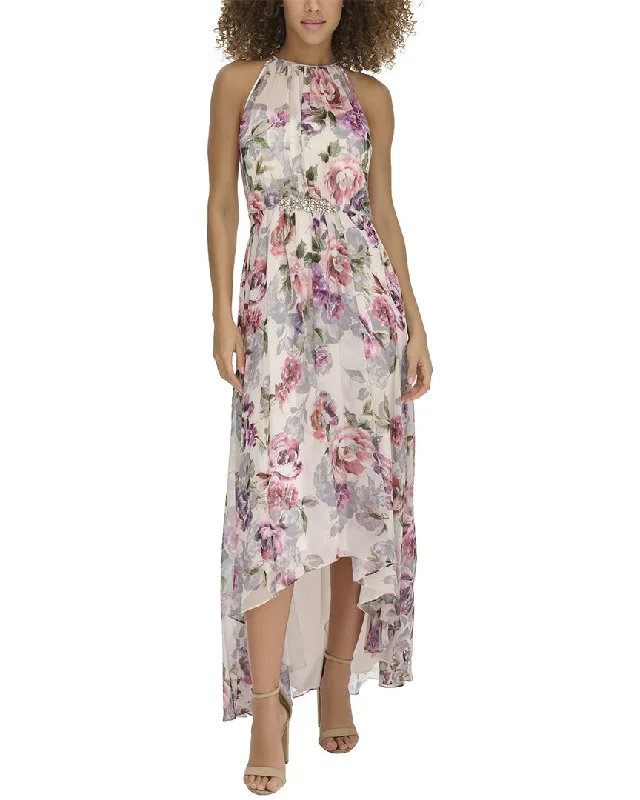 Eliza J Printed Chiffon Gown