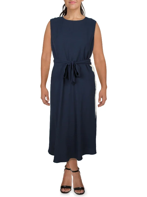 Womens Two Tone Chiffon Wear To Work Dress