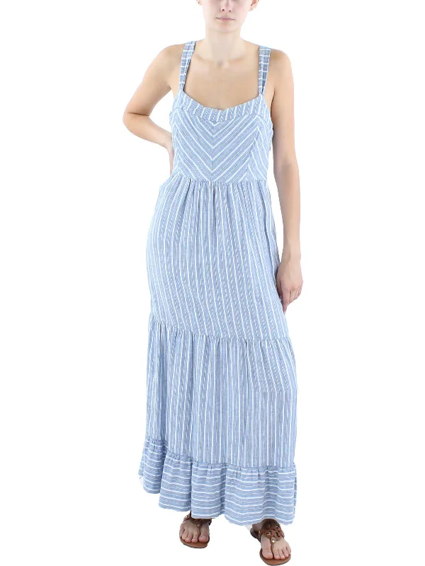 Womens Striped Long Maxi Dress