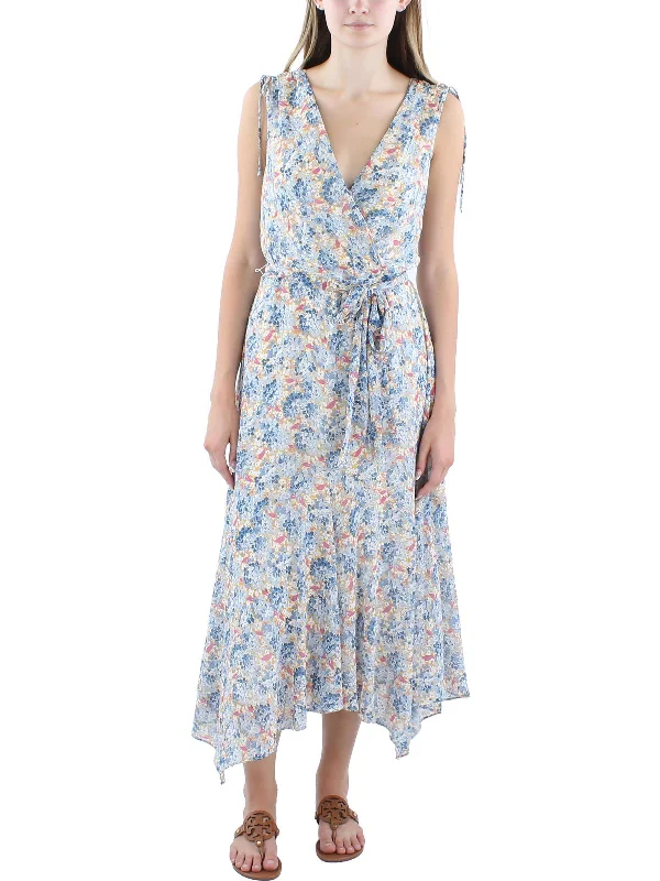 Womens Floral Print Long Maxi Dress