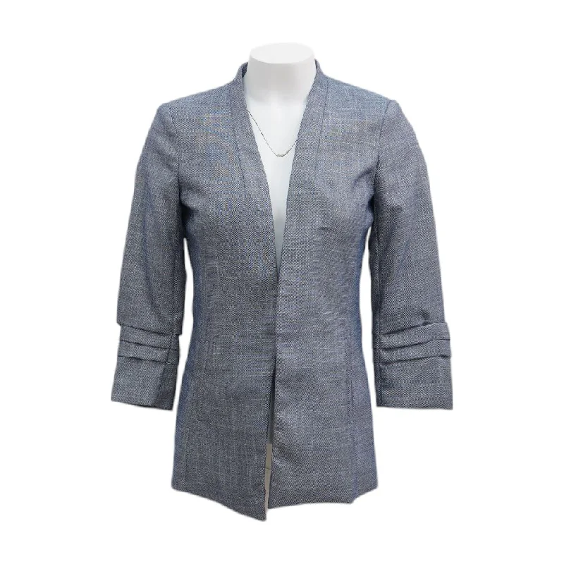 Blue Solid Blazer