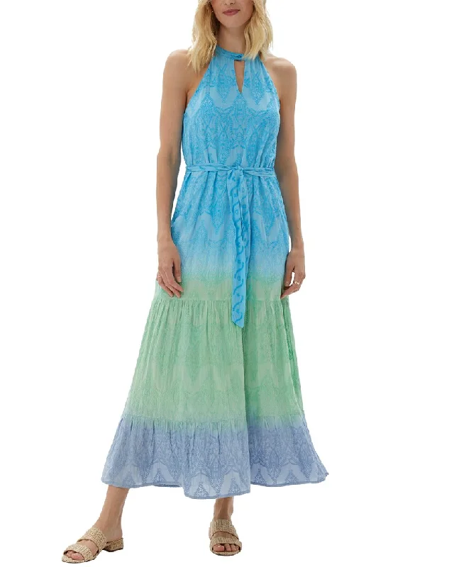 ecru Hathaway Embroidered Maxi Dress