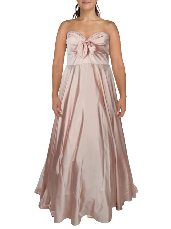 Womens Satin Evening Dress