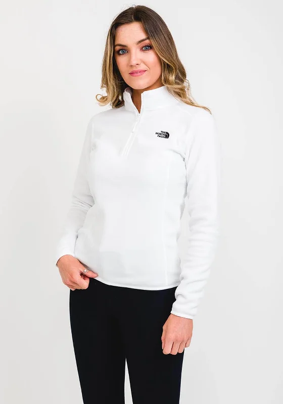 The North Face Women's 100 Glacier Quarter Zip Fleece, White