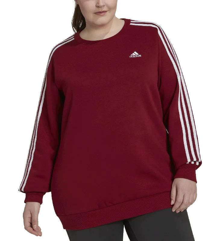 Adidas Plus Size Essentials 3 Stripes Fleece Sweatshirt