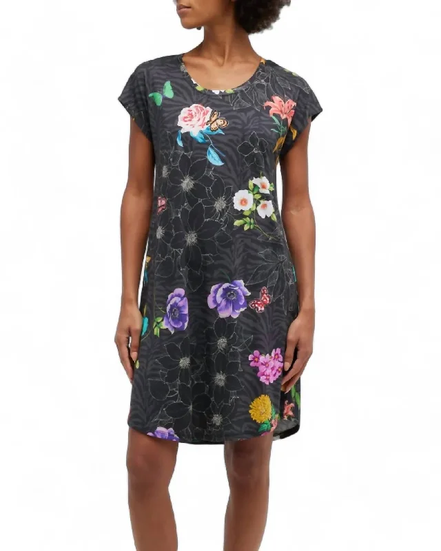 Women's Cap Sleeve Dress In Multi