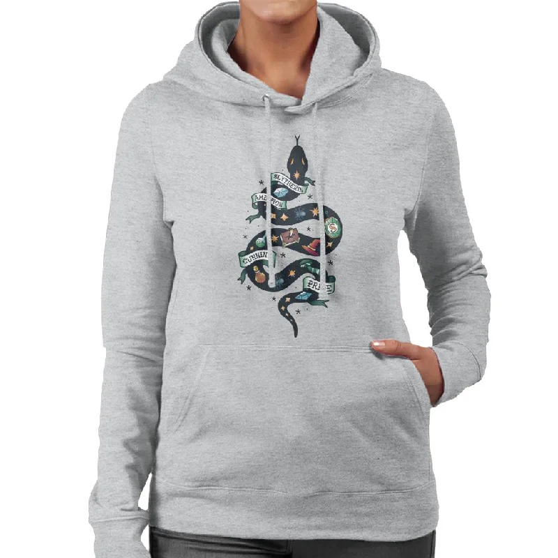 Harry Potter Serpent Of Slytherin Ambition Cunning Pride Women's Hooded Sweatshirt