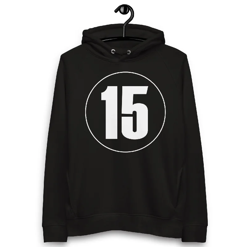 Unisex pullover hoodie: White on Black 15