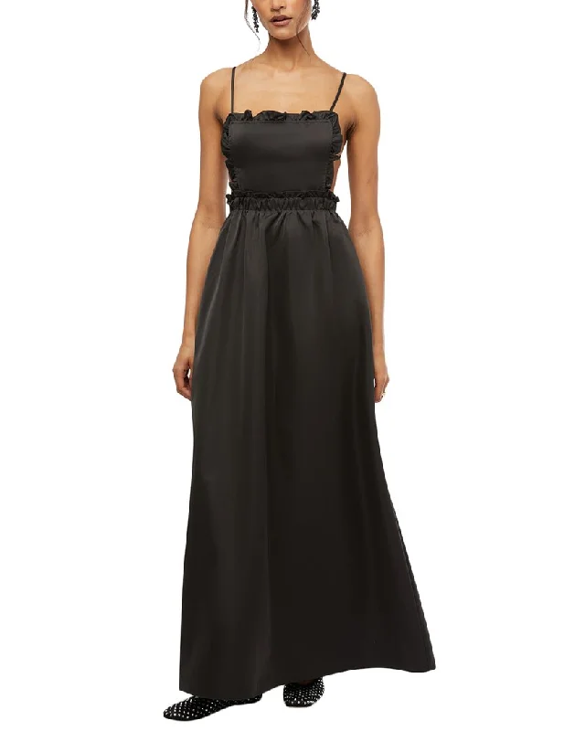 WeWoreWhat Ruffle Bib Maxi Dress