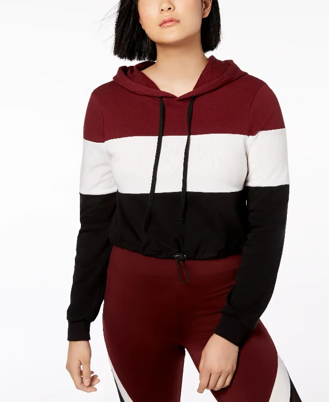 Material Girl Juniors Colorblocked Cropped Hoodie