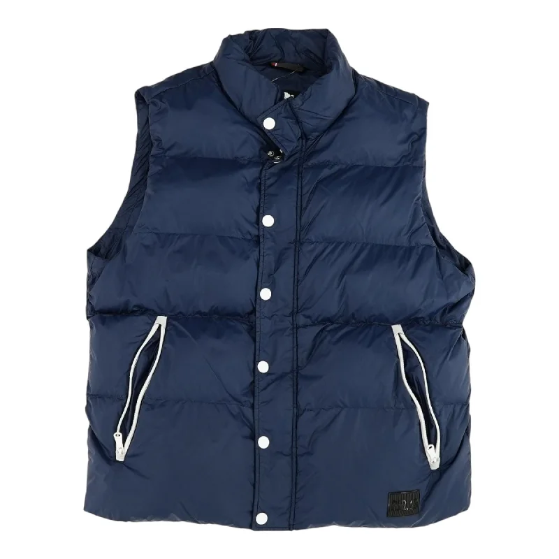 Navy Solid Puffer Vest