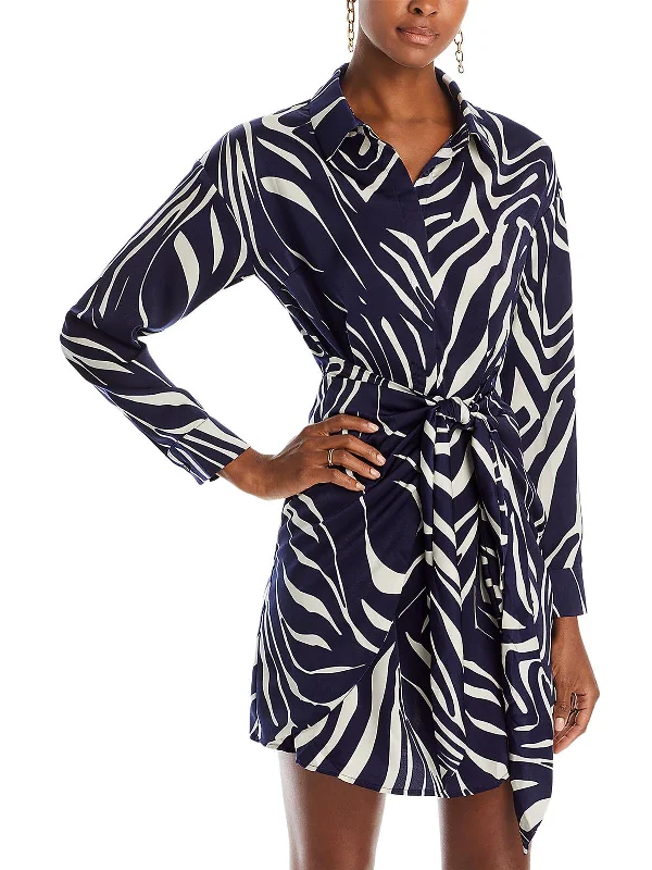 Ryan Womens Printed Polyester Shirtdress