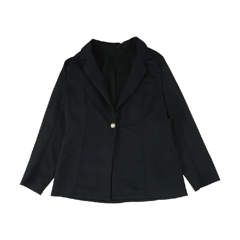 Black Solid Blazer