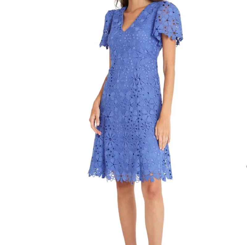 Lace Dress In Indi Blue