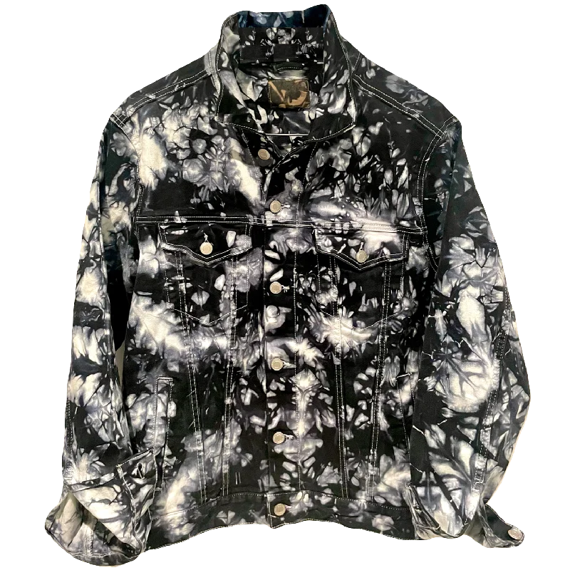 Tie Dye Women's Jacket - Black/Blue