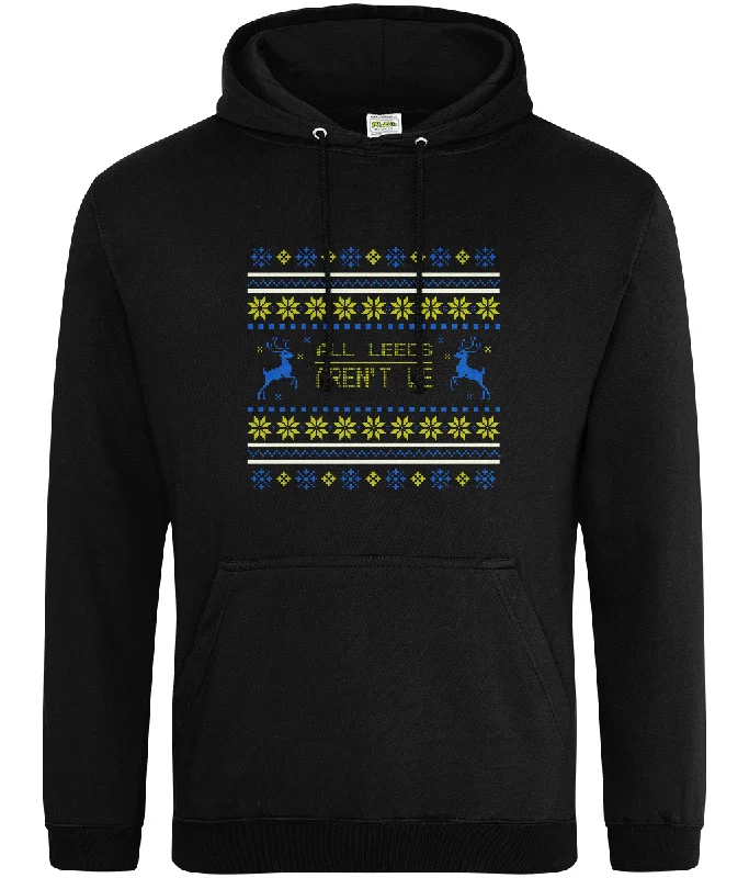 All Leeds Aren't We Christmas Hoodie Blue and Yellow Women