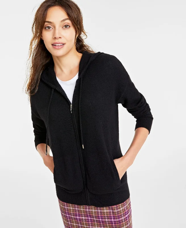 Women's 100% Cashmere Zip Hoodie