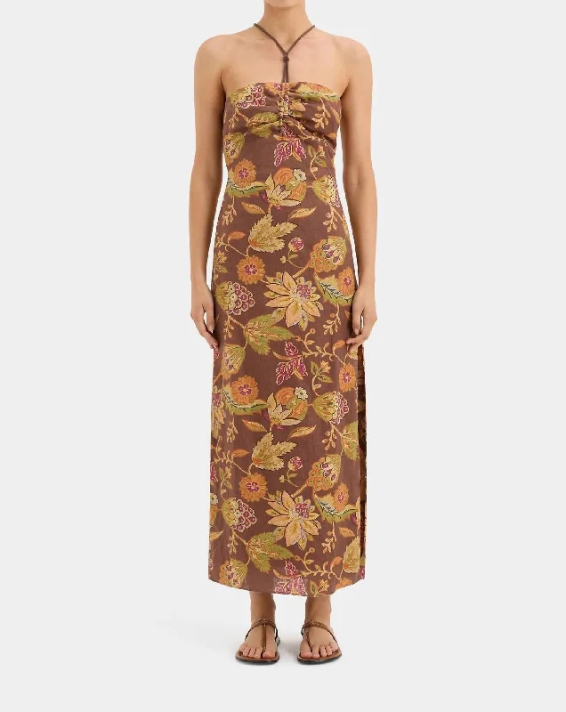 Josefina Corded Midi Dress In Mojave Floral